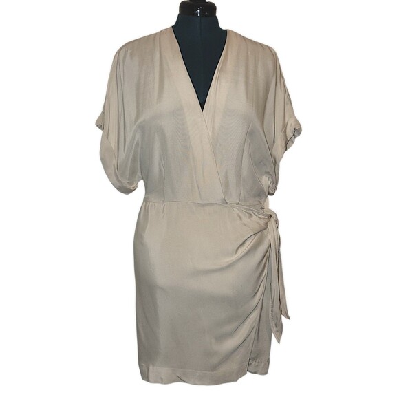 & Other Stories Quiet Luxury Minimalist Career Relaxed Wrap Mini Dress Size 10 - Picture 2 of 7